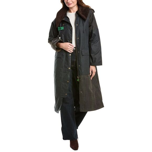 Barbour Jackets & Blazers - Barbour GANNI Waxed Long Coat